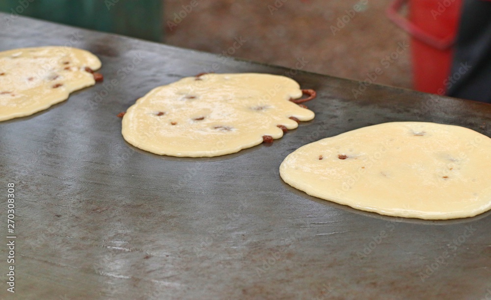 Tasty pancake at street food Tasty pancake at street food