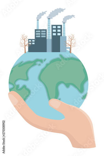 Eco factory and save planet design