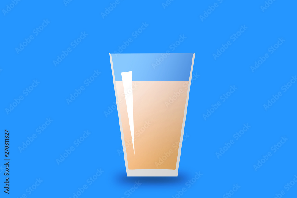 Illustration such as barley tea or oolong tea in a glass cup. ガラスのコップに入った麦茶やウーロン茶などのイラスト Illustration such as barley tea or oolong tea in a glass cup. ガラスのコップに入った麦茶やウーロン茶などのイラスト