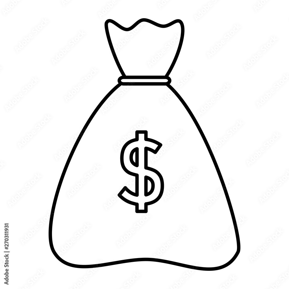 money bag financial isolated icon money bag financial isolated icon