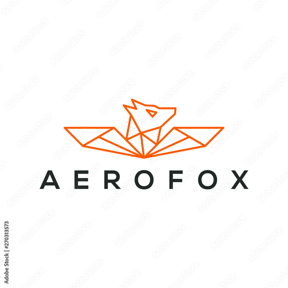 Fox logo for modern technology and internet companies Fox logo for modern technology and internet companies