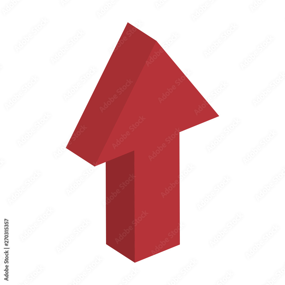 Fototapeta premium arrow up direction isolated icon