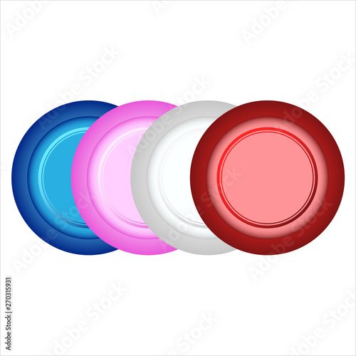 Disc Golf Disc Driver Set Vector Icon Illustration Graphic