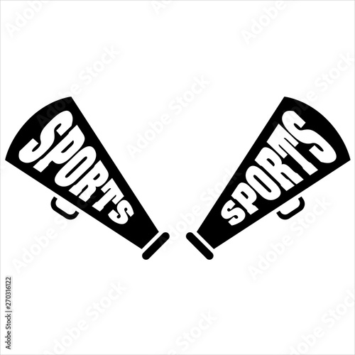Sports Cheer Megaphone Vector Icon Illustration Graphic