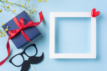 top view of fathers day concept with copy space