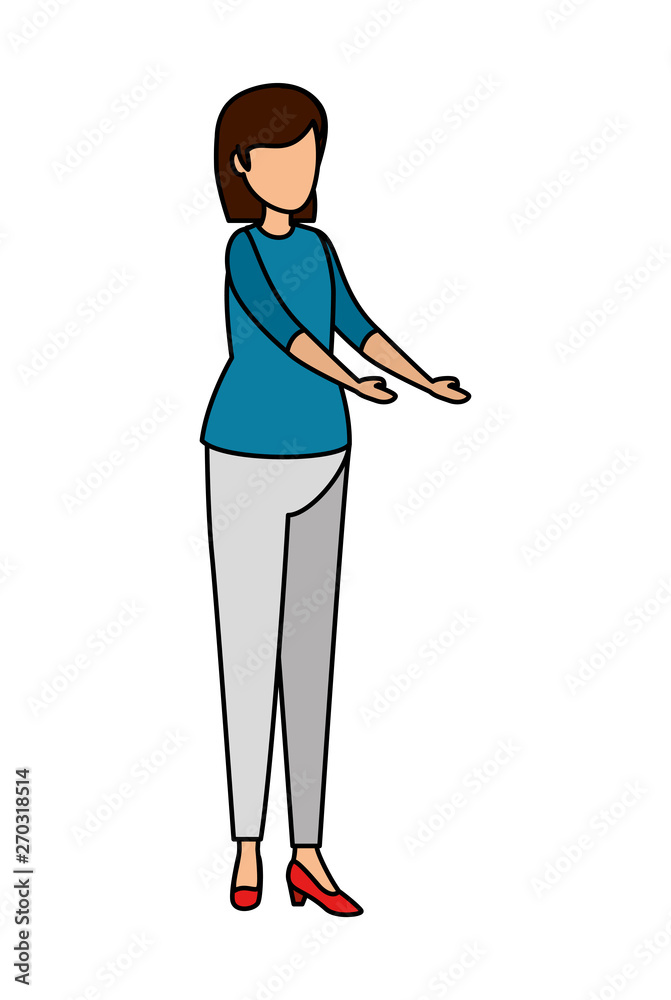 cute young woman avatar character cute young woman avatar character