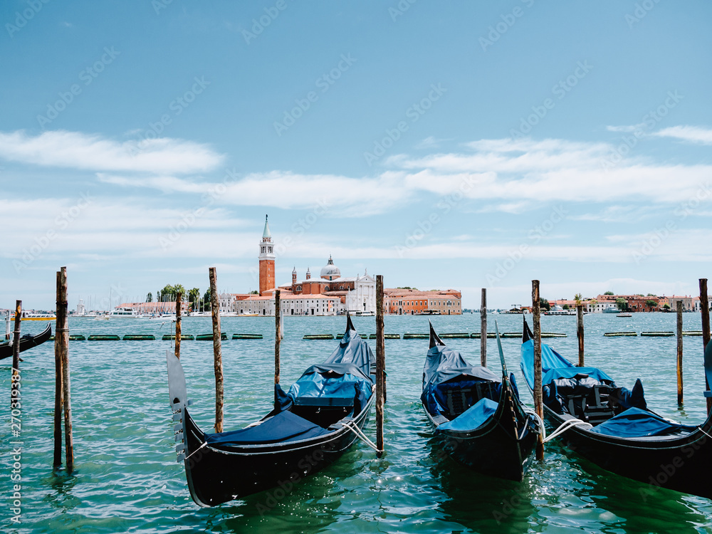 San Giorgio Maggiore and gondolas in Venice