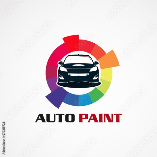 auto paint car service logo vector, icon, element, and template for company