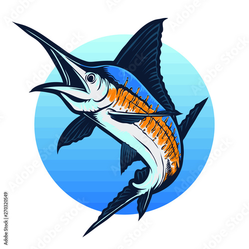 Tela marlin fish vector