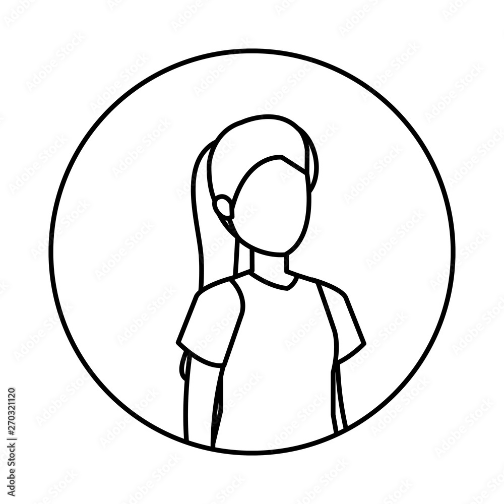 cute young woman avatar character cute young woman avatar character