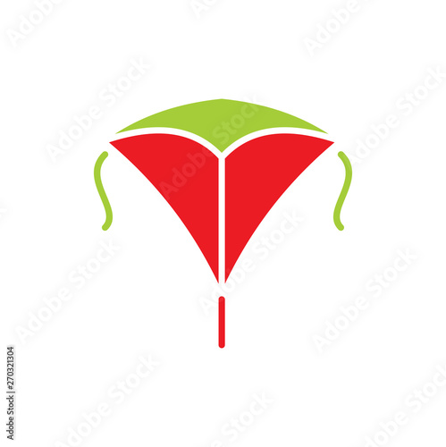 Kite icon on black background for graphic and web design. Simple vector sign. Internet concept symbol for website button or mobile app.