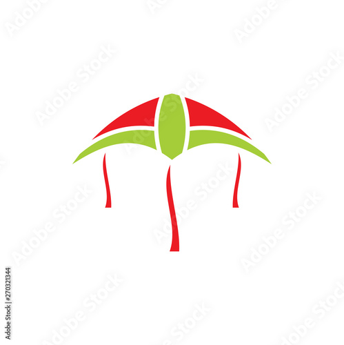 Kite icon on black background for graphic and web design. Simple vector sign. Internet concept symbol for website button or mobile app.