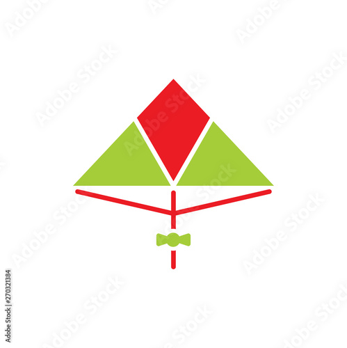 Kite icon on black background for graphic and web design. Simple vector sign. Internet concept symbol for website button or mobile app.
