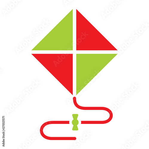 Kite icon on black background for graphic and web design. Simple vector sign. Internet concept symbol for website button or mobile app.