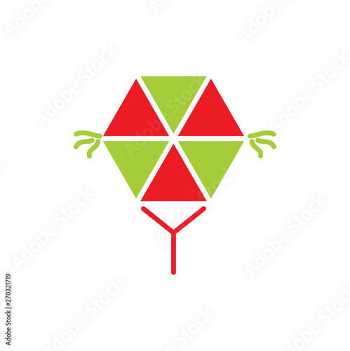 Kite icon on black background for graphic and web design. Simple vector sign. Internet concept symbol for website button or mobile app.