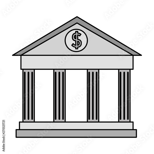 bank building financial isolated icon