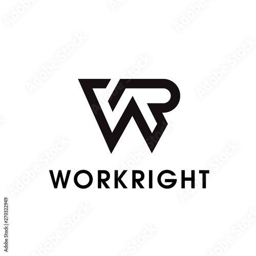 Initial letter WR logo design inspiration