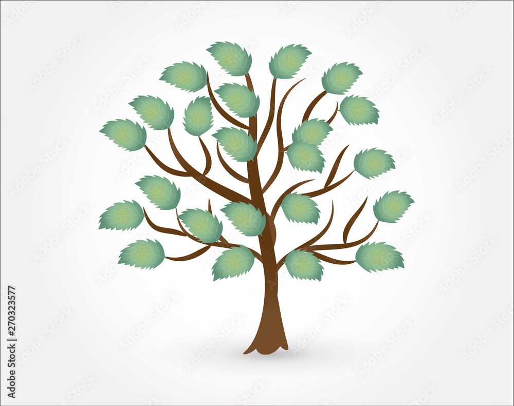 Obraz premium Logo vector tree ecology symbol icon