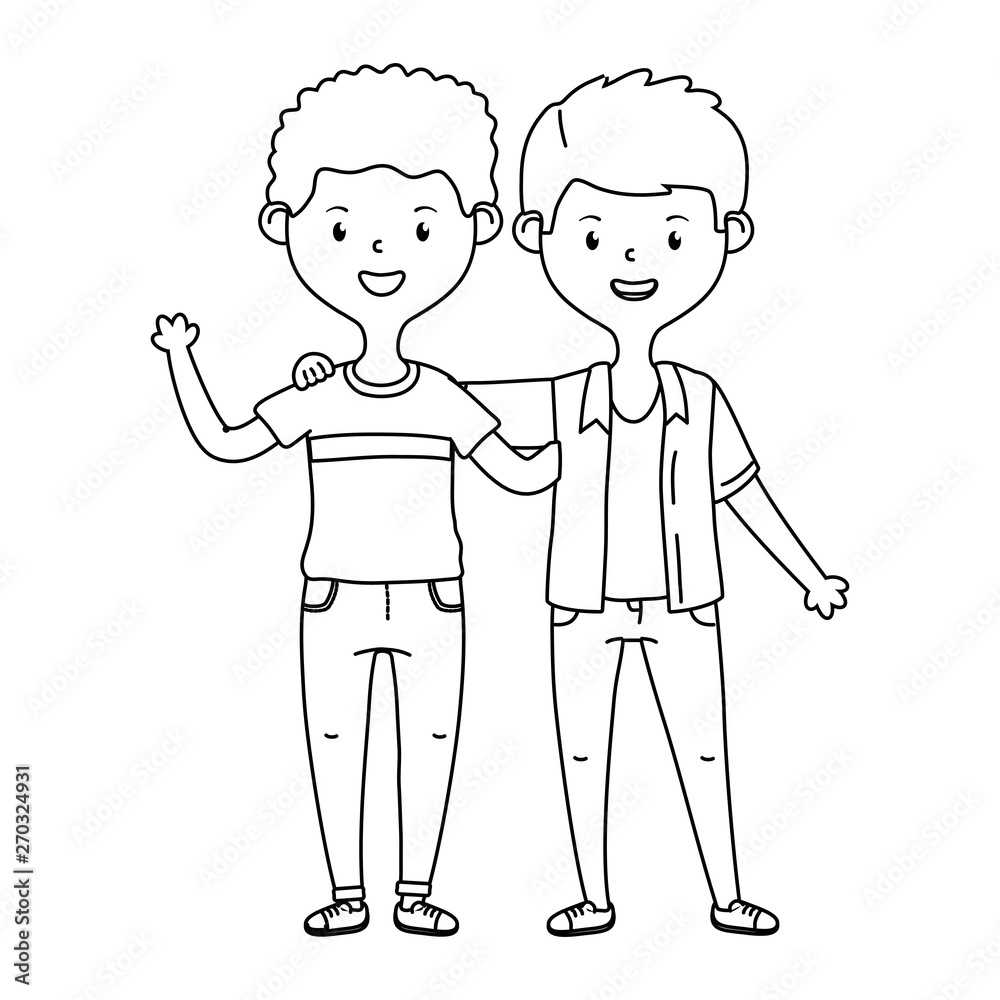 Teenage friends design vector illustration Teenage friends design vector illustration