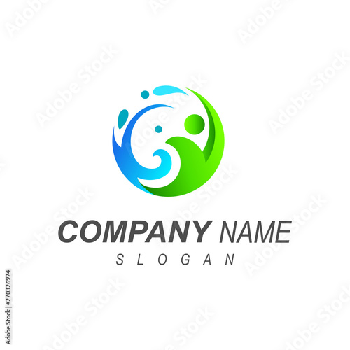 logo human, community logo or social gathering + fitness icon, family symbol, logo sport, charity icon