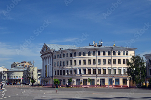 Historical area early morning at spring. Downtown. Kiev,Ukraine