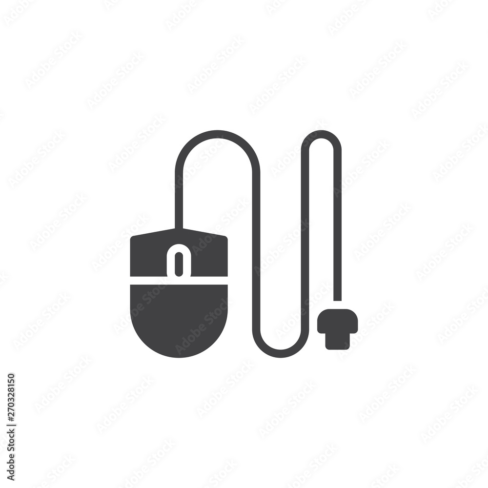 Computer mouse vector icon. Wired mice filled flat sign for mobile concept and web design. PC mouse glyph icon. Symbol, logo illustration. Vector graphics Computer mouse vector icon. Wired mice filled flat sign for mobile concept and web design. PC mouse glyph icon. Symbol, logo illustration. Vector graphics