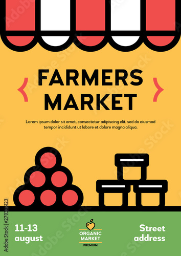 Vector Farmers Market Event Poster