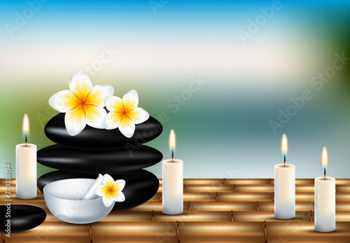 Spa concept background, healthcare and beauty, vector illustration