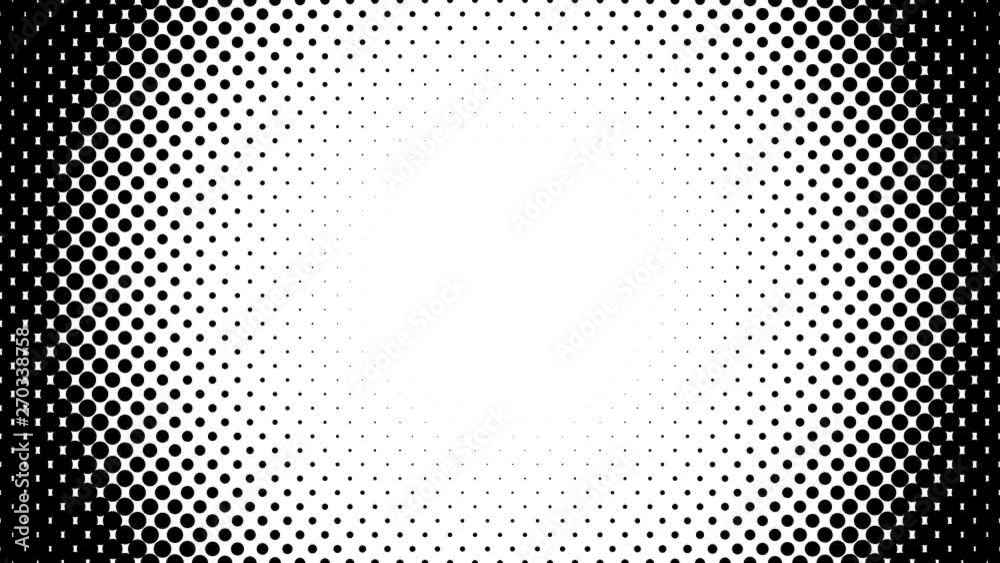 Dynamic black and white composition. Halftone element. 