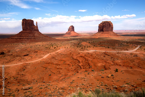 The world famous Monument Valley buttes.