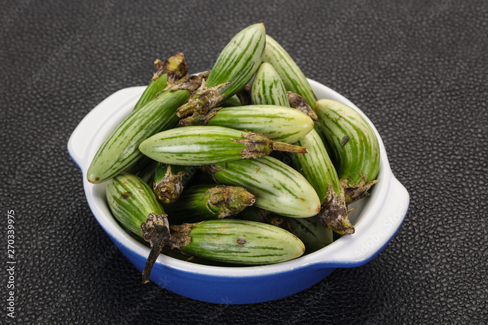 Green asian eggplant Green asian eggplant