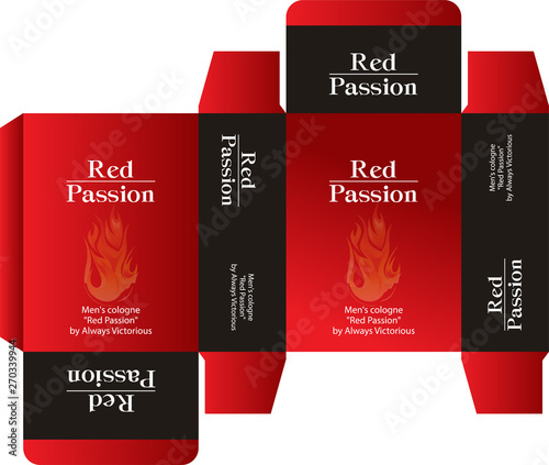 Red Passion Perfume bottle cover design