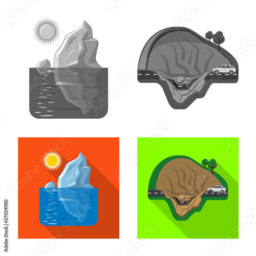 Vector design of natural and disaster icon. Collection of natural and risk stock symbol for web.