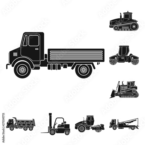 Isolated object of build and construction symbol. Collection of build and machinery vector icon for stock.