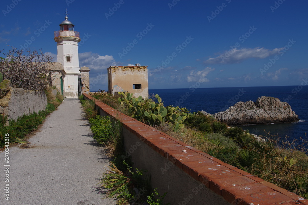 The light  house  on Cape Zafferano, Sicily