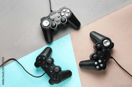 Three Black Wired Game Cont...