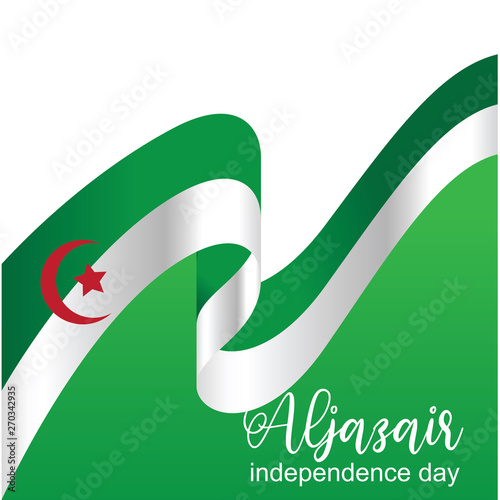 Aljazair independence day logo design vector - Vector photo