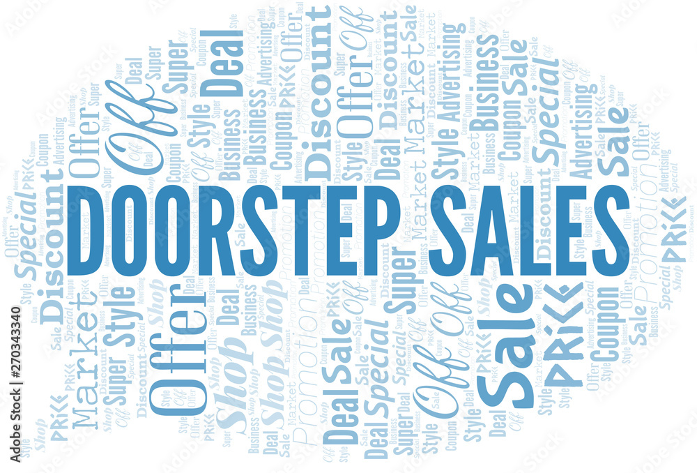Fototapeta premium Doorstep Sales Word Cloud. Wordcloud Made With Text.
