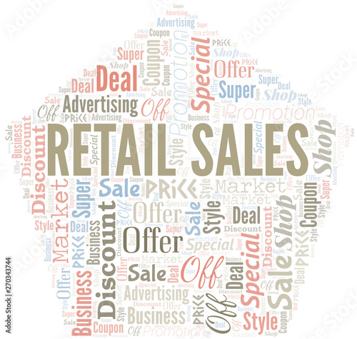 Retail Sales Word Cloud. Wordcloud Made With Text.
