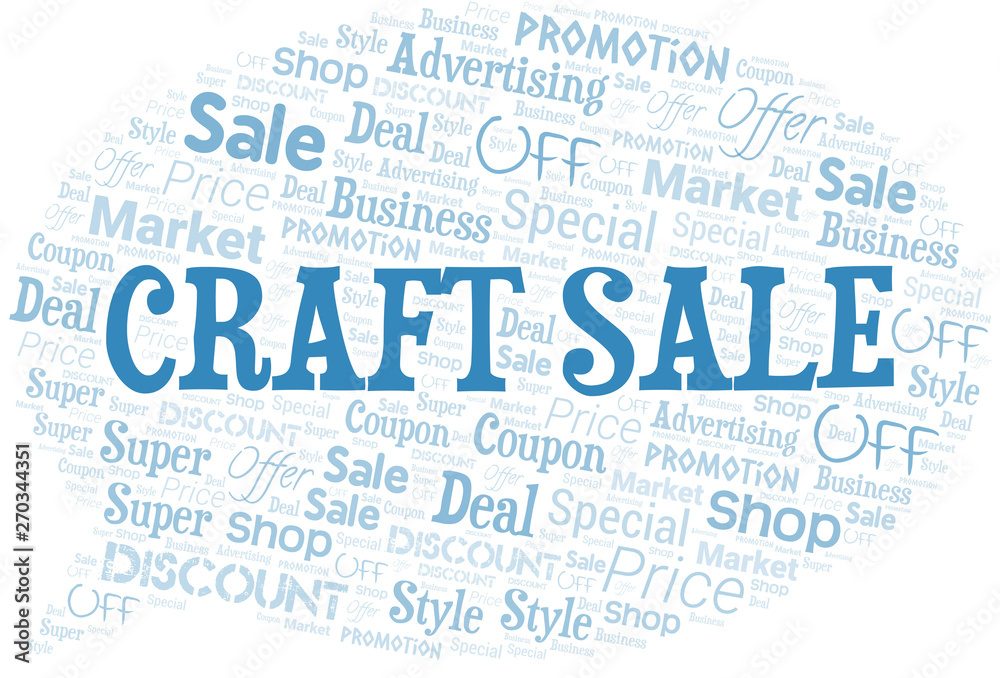 Craft Sale Word Cloud. Wordcloud Made With Text. Craft Sale Word Cloud. Wordcloud Made With Text.
