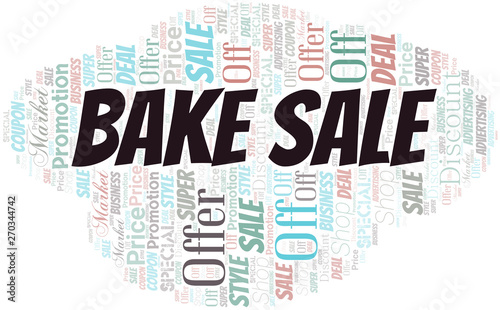 Bake Sale Word Cloud. Wordcloud Made With Text.