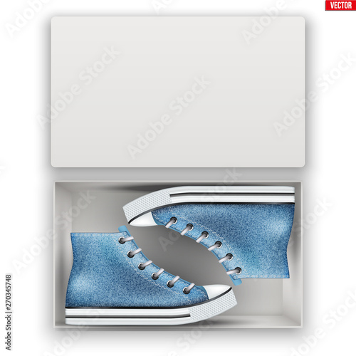 Opened Shoe Box with Gumshoes