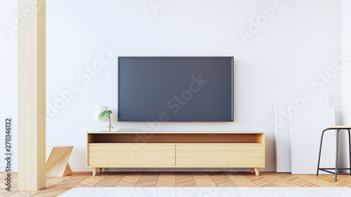 tv in living room / 3d rendering 