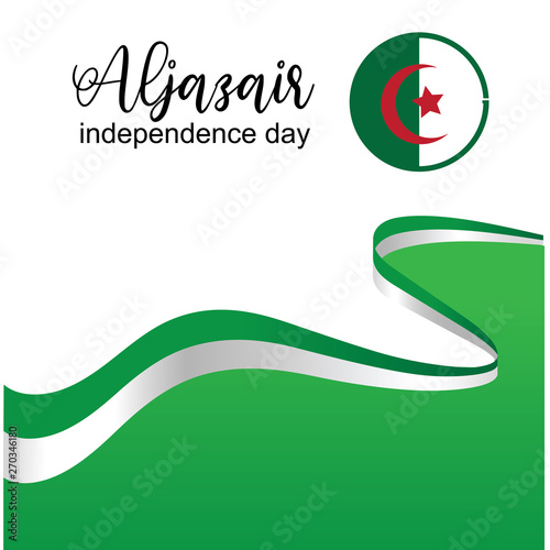Aljazair independence day logo design vector - Vector photo