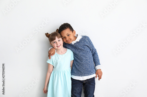 Portrait of cute children o...