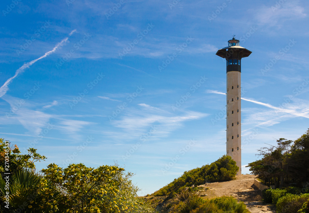 Magnificent views of the Torredembarra Lighthouse, Tarragona