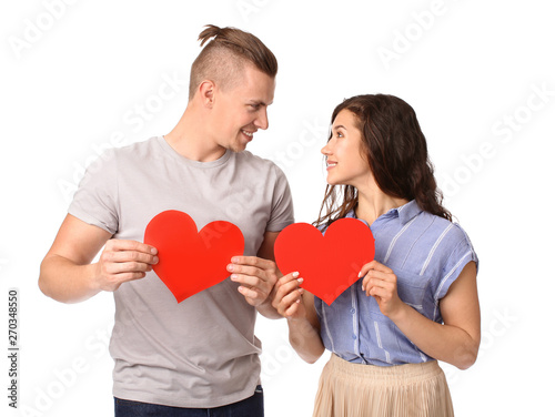 Adorable loving couple with...