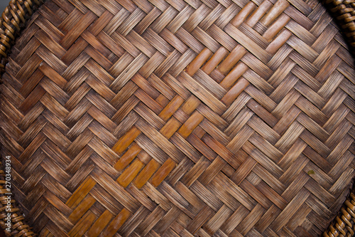 Background woven bamboo pattern.