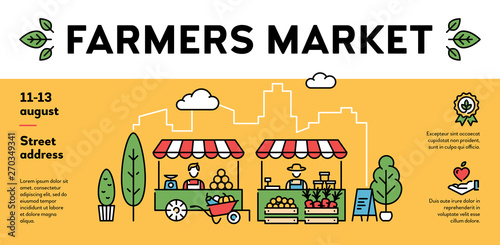 Vector Farmers Market Event Poster