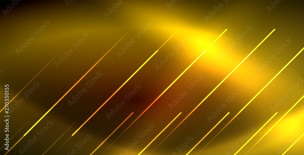 Neon glowing wave, magic energy and light motion background Neon glowing wave, magic energy and light motion background